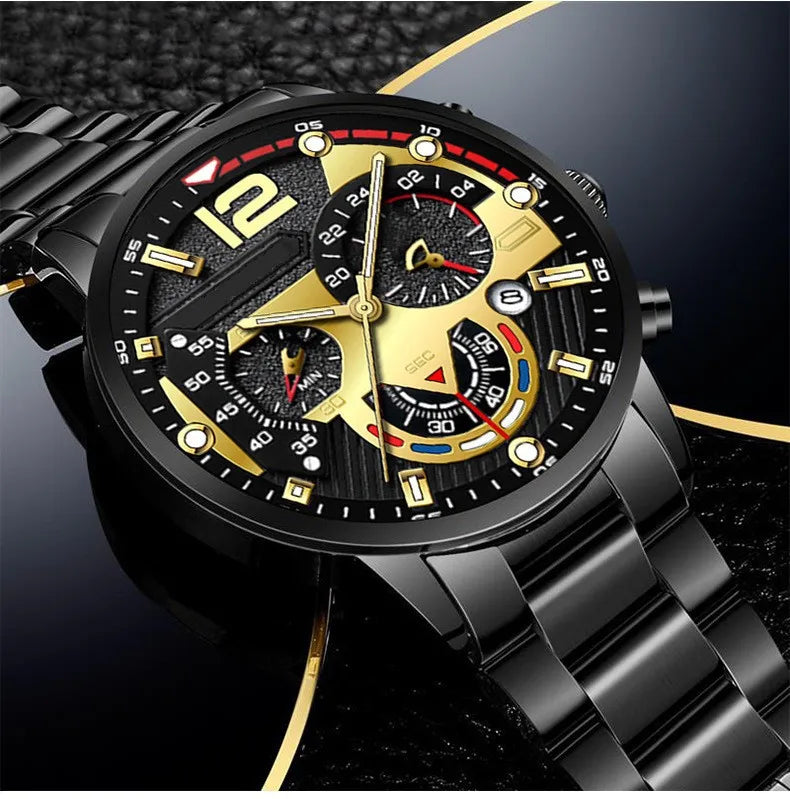 Montre Homme Fashion Mens Sports Watches Luxury Steel Quartz Watch Mens Business Watches Casual Calendar Clock Reloj Hombre