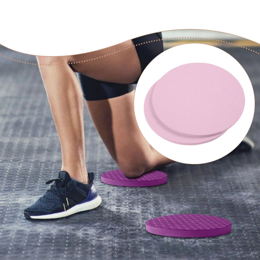 2Pcs Yoga Knee Pads 7inch Dia Portable Yoga Cushions Anti Slip Exercise Protection Cushions for Pilates Plank Home Fitness