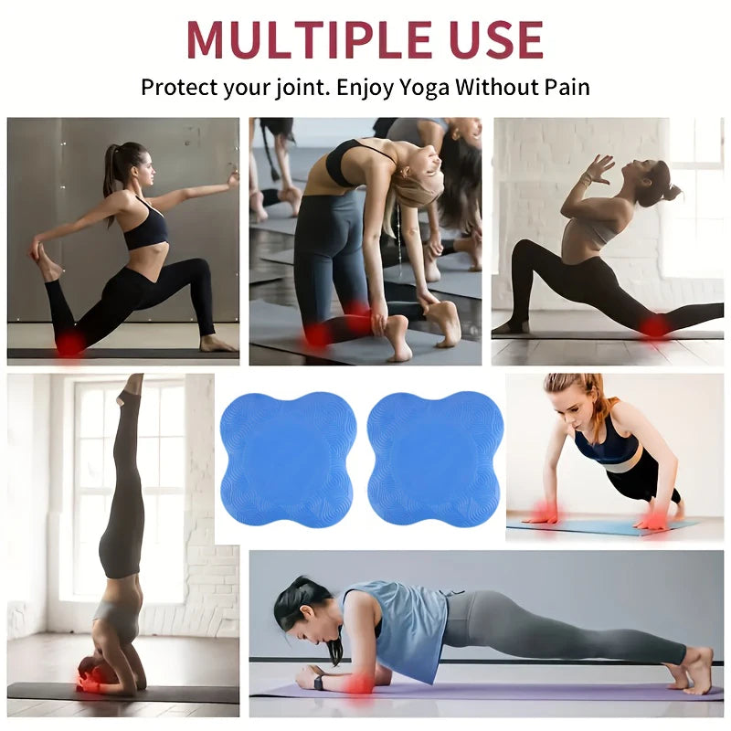 2Pcs Tpe Yoga Kneeling Mats Thickened Anti Slip Yoga Kneeling Protective Pad Sport Fitness Elbow Knee Mat Knee Soft Flat Support