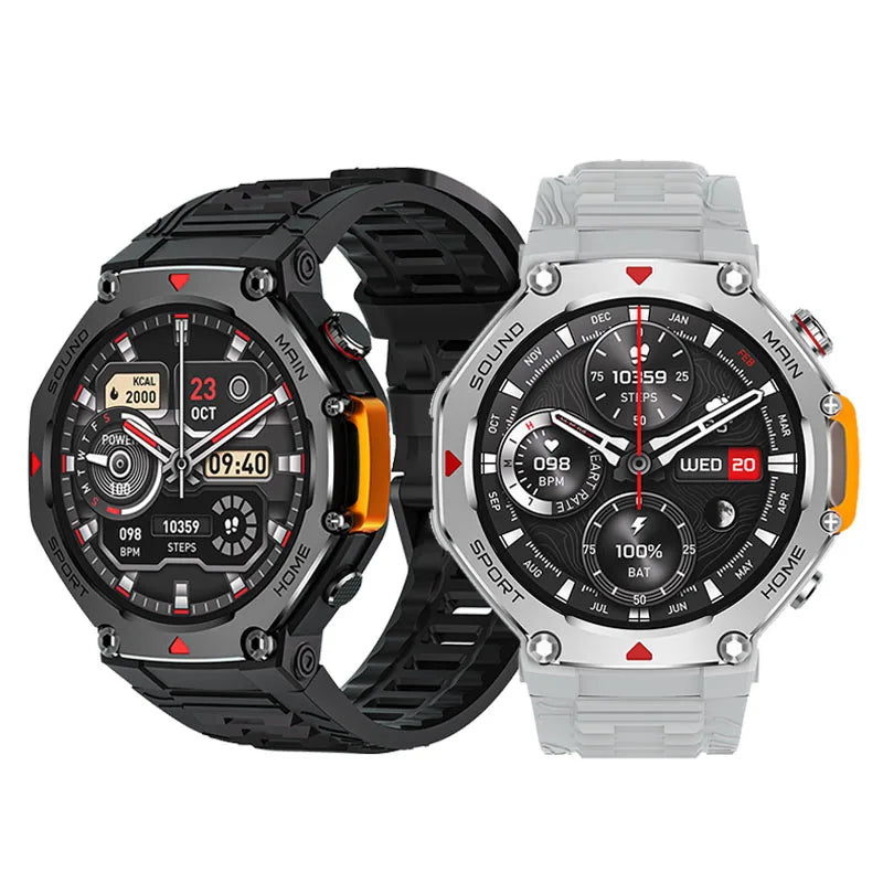 M-Rex4 Smart Watches for Men Women 5ATM Waterproof Bluetooth Connect Make Calls Sports Fitness GPS NFC Touch Screen Smartwatch