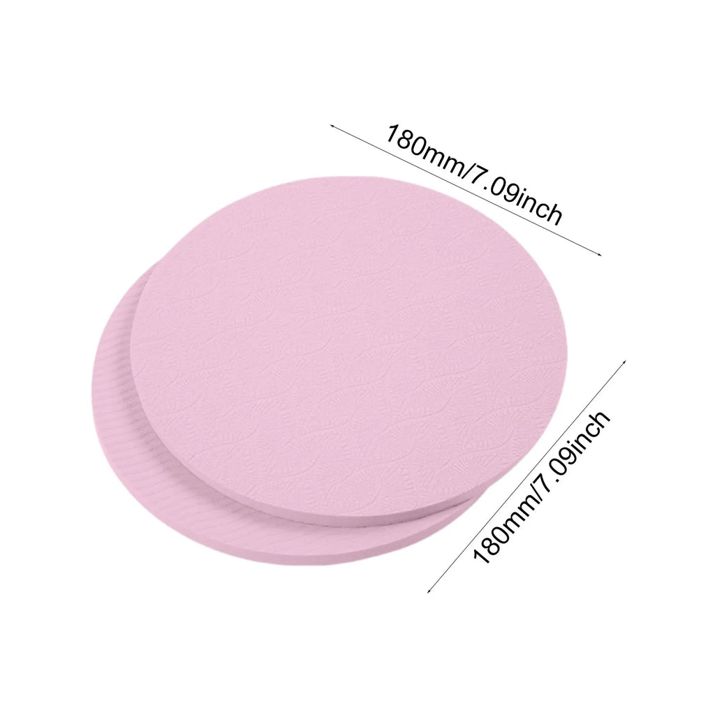 2Pcs Yoga Knee Pads 7inch Dia Portable Yoga Cushions Anti Slip Exercise Protection Cushions for Pilates Plank Home Fitness