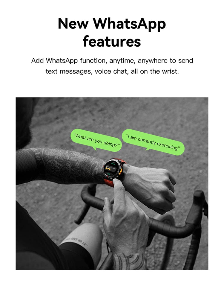 M-Rex4 Smart Watches for Men Women 5ATM Waterproof Bluetooth Connect Make Calls Sports Fitness GPS NFC Touch Screen Smartwatch