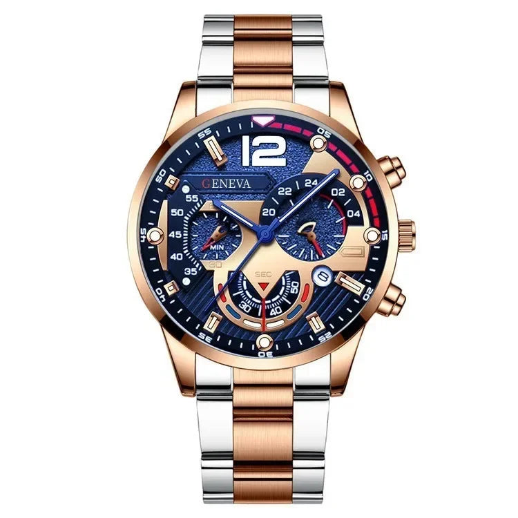 Montre Homme Fashion Mens Sports Watches Luxury Steel Quartz Watch Mens Business Watches Casual Calendar Clock Reloj Hombre