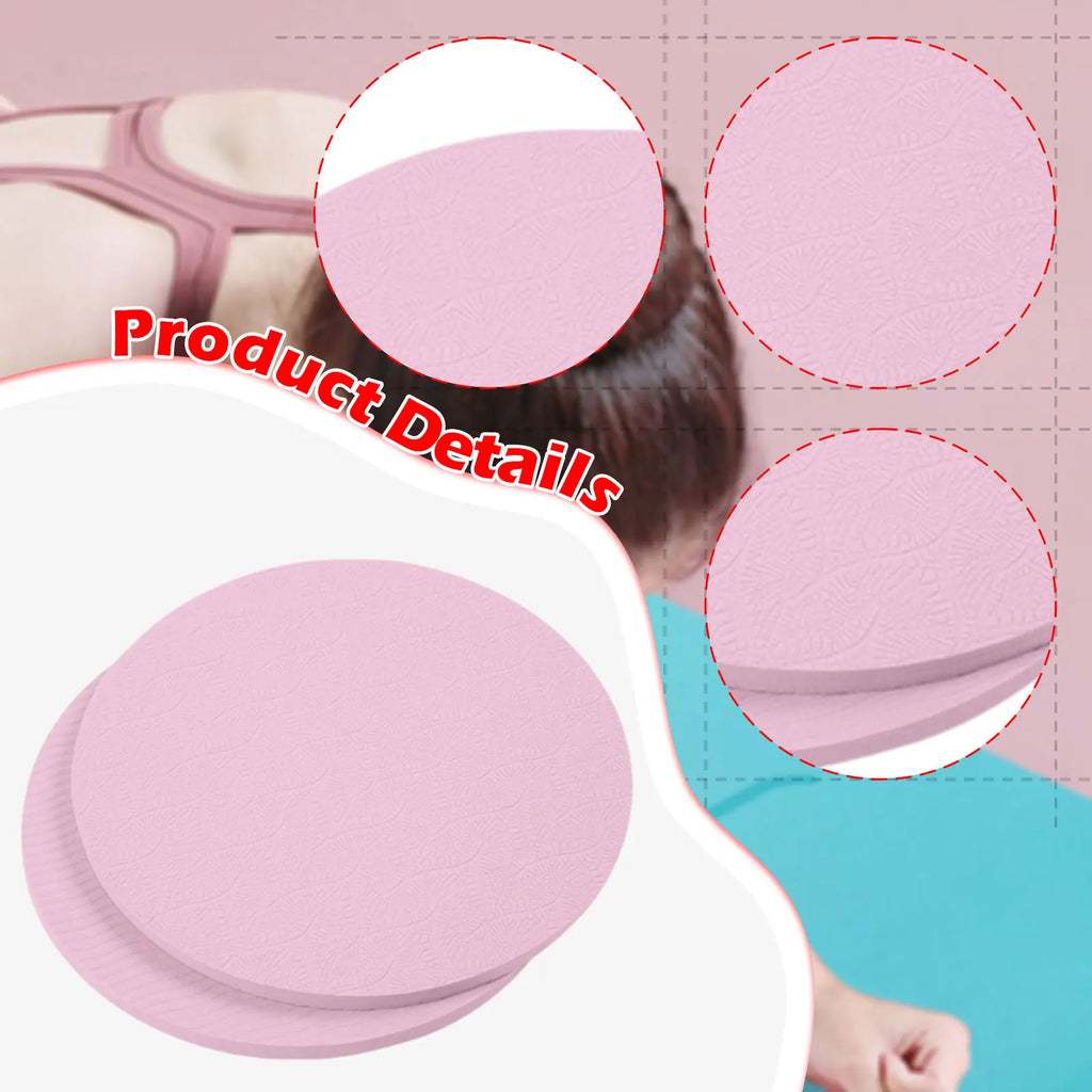 2Pcs Yoga Knee Pads 7inch Dia Portable Yoga Cushions Anti Slip Exercise Protection Cushions for Pilates Plank Home Fitness