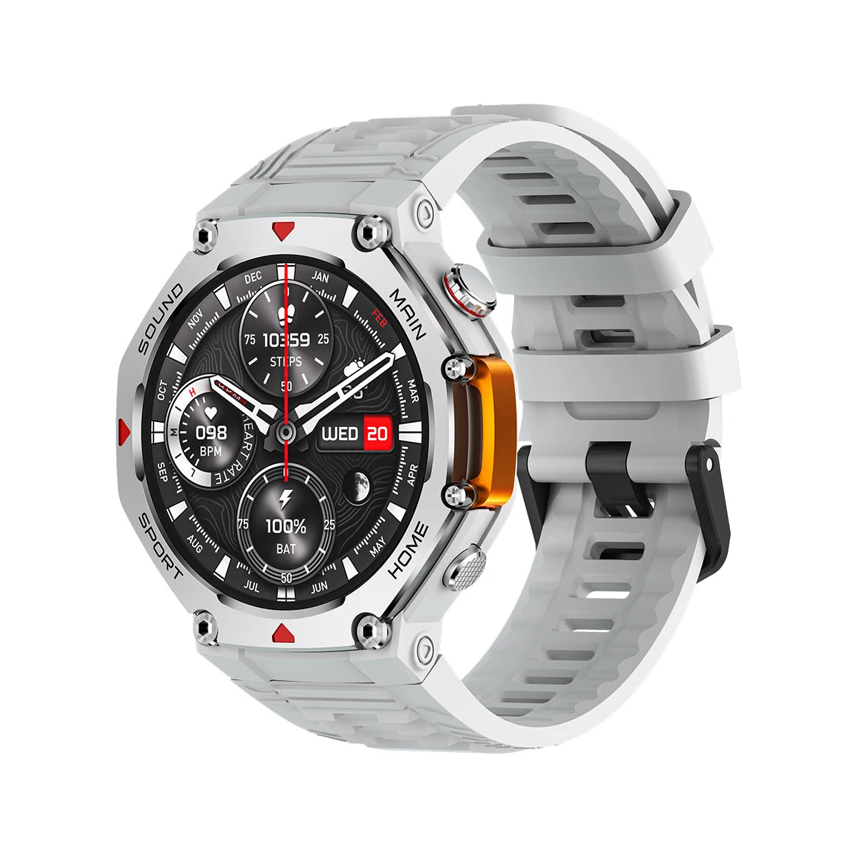 M-Rex4 Smart Watches for Men Women 5ATM Waterproof Bluetooth Connect Make Calls Sports Fitness GPS NFC Touch Screen Smartwatch