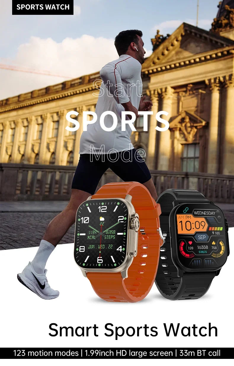 New Watch T10 Ultra 2 Smart Watch Men Women GPS Track Bluetooth Call BT Music Games Wireless Charging Smartwatch 2025 ﻿ ﻿