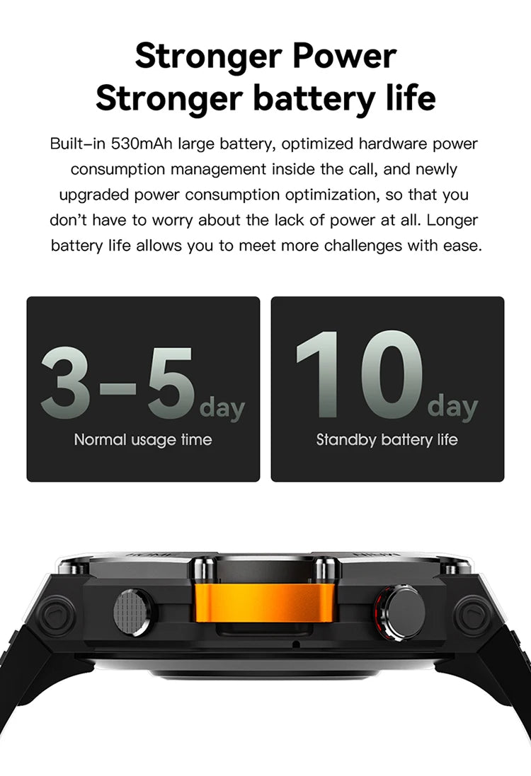 M-Rex4 Smart Watches for Men Women 5ATM Waterproof Bluetooth Connect Make Calls Sports Fitness GPS NFC Touch Screen Smartwatch